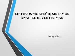 Lietuvos mokesčių sistemos schema