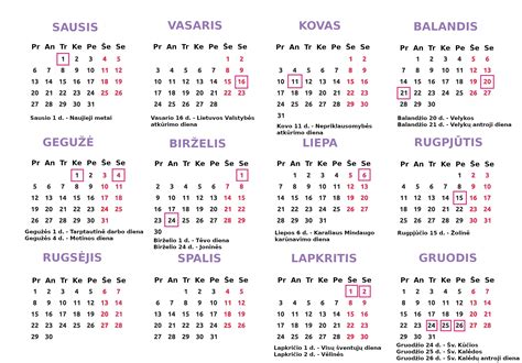 Tėvų su vaikais siluetai ir kalendorius