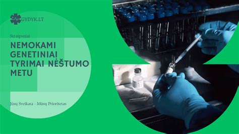 Schematinis vaizdas, kaip atliekami genetiniai tyrimai nėštumo metu