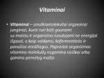vitaminai ir jų nauda