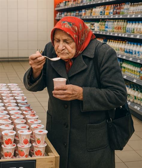 Nėščia moteris besirenkanti maistą prekybos centre