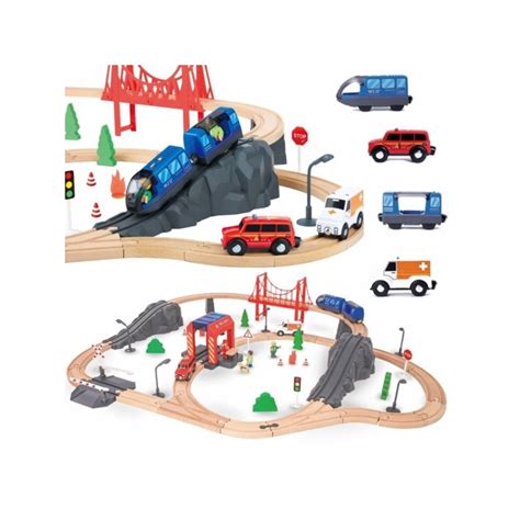 Elektrinis traukinukas su garažu