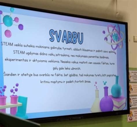 Infografika apie STEAM veiklų svarbą ir naudą ankstyvajame ugdyme