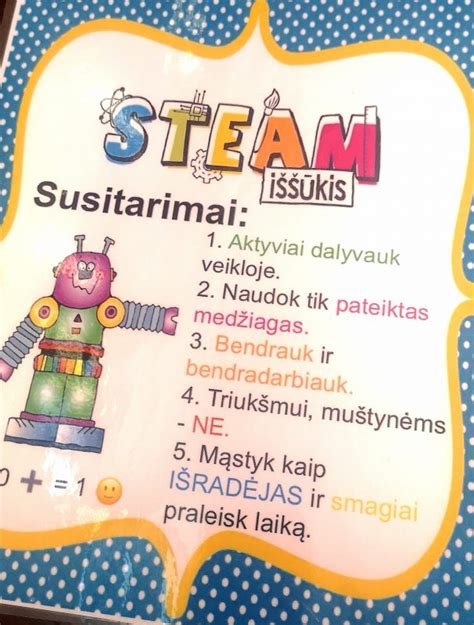 Pavyzdinė STEAM veiklos schema ikimokyklinio ugdymo įstaigoje