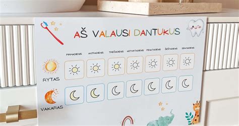 vaiko dantų kalendorius