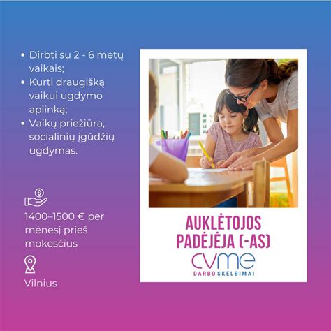 Auklėtojos padėjėja padedanti vaikams