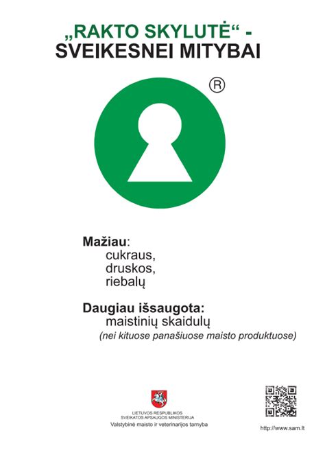 Rakto skylutės simbolis ant maisto produktų