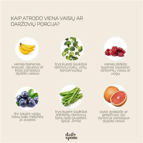 Vaisių ir daržovių porcijos vaikų mityboje