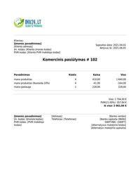 komercinio pasiūlymo rengimas