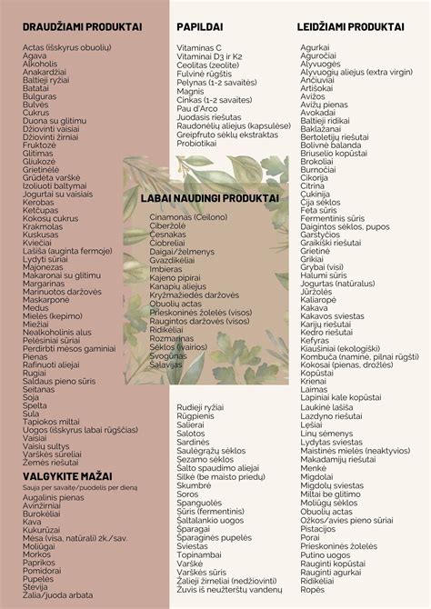Draudžiamų produktų pavyzdžiai