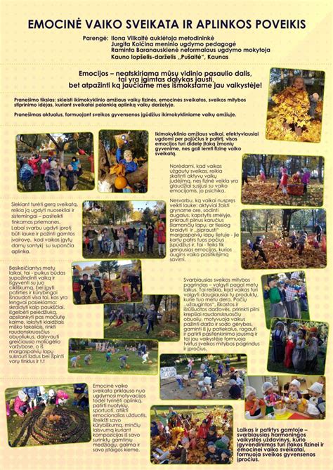 vaiko emocinė būklė šeimoje ir darželyje