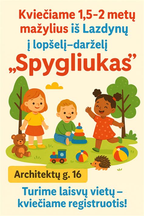 Dokumentai registracijai į darželį