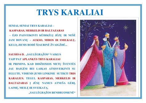 Trys karaliai lankosi darželyje