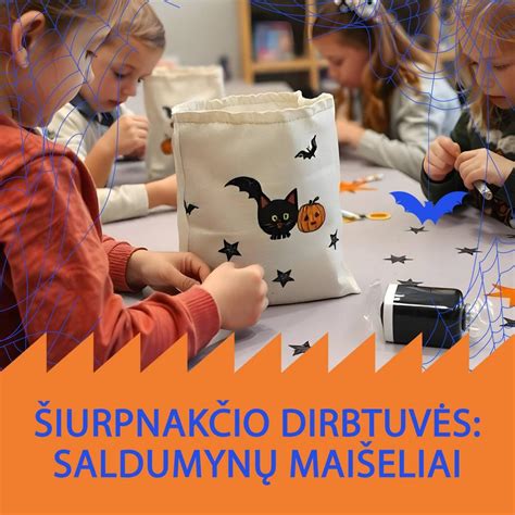 Vaikai puošia tekstilinius maišelius