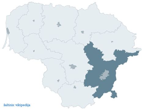 Žemėlapis su Vilniaus darželių pasiskirstymu