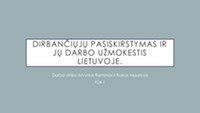 Darbuotojų pasiskirstymas pagal pareigybes