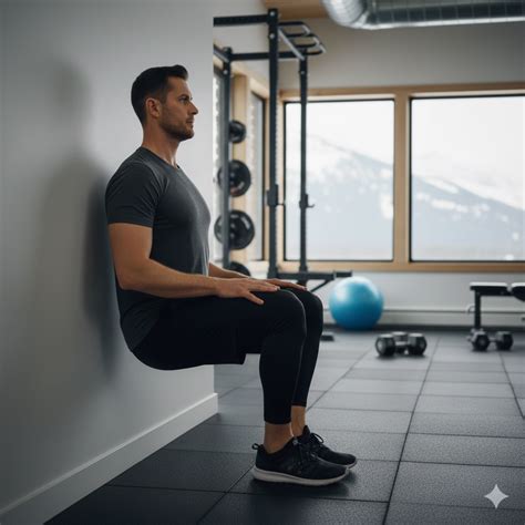 Pritūpimai nugara atsirėmus į sieną