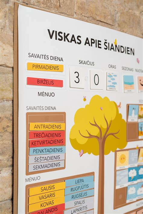 edukacinis kalendorius vaikams
