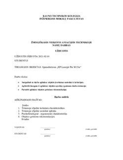techninės charakteristikos iliustracija