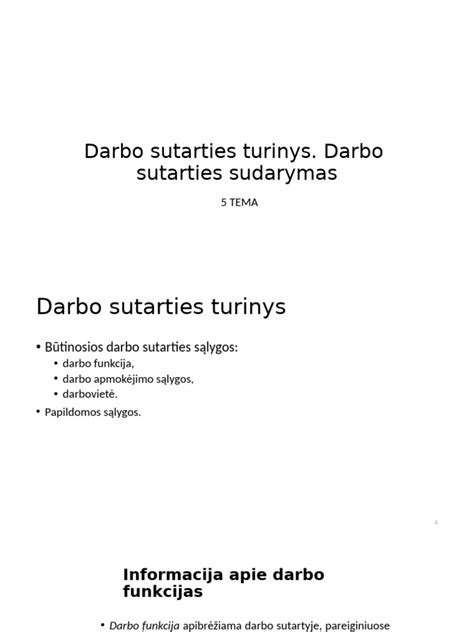 Darbo sutarties sudarymas