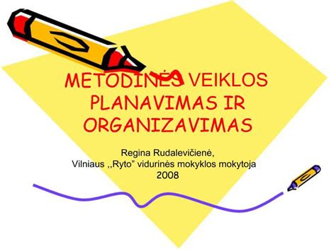 Veiklos planavimas ir įgyvendinimas