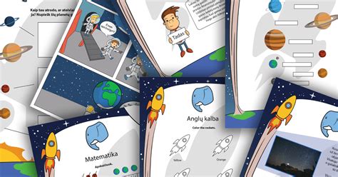 Edukacinės užduotys apie kosmosą