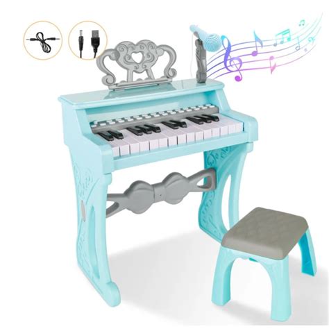 Vaikiškas elektrinis pianinas su mikrofonu