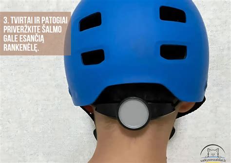 schema rodanti kaip reguliuoti šalmo dydį