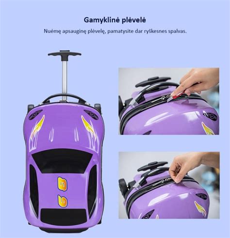 Vaikiško lagamino ergonomika ir saugumo elementai