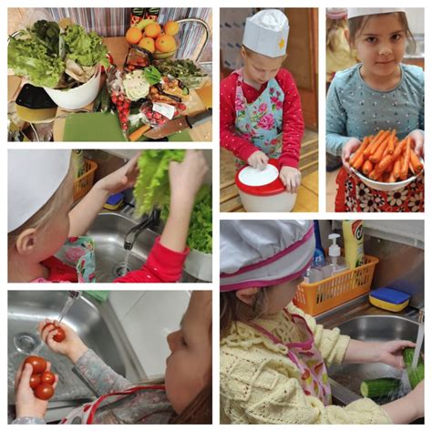 Vaikai rūšiuoja daržoves ir vaisius pagal spalvas