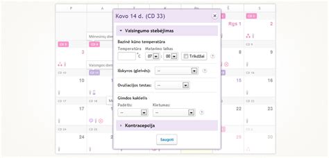 Moters vaisingumo ciklo kalendorius