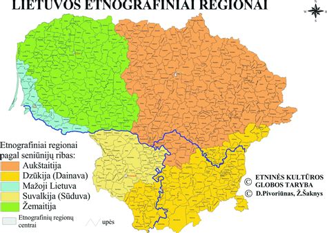 Lietuvos žemėlapis ir regionai