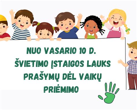 sąrašas su vaikų priėmimo prioritetais