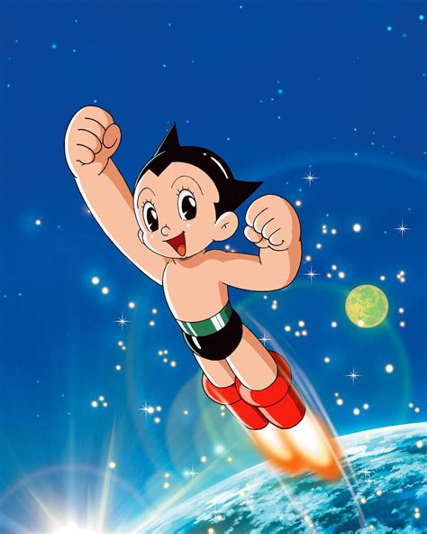 Astro Boy kovos scena mieste