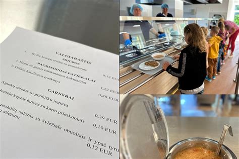 Vaikai valgo ugdymo įstaigos valgykloje