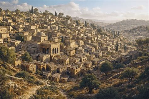 View of Nazareth with ancient ruins