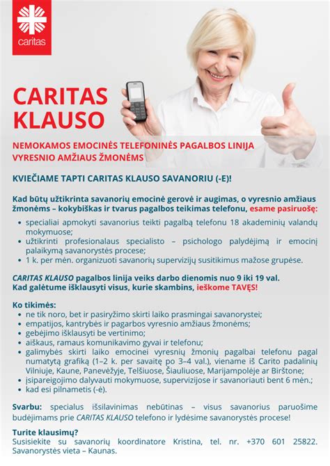 Caritas savanorių veiklos apžvalga