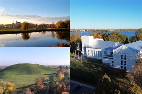 Lietuvos kaimo panorama su keliais