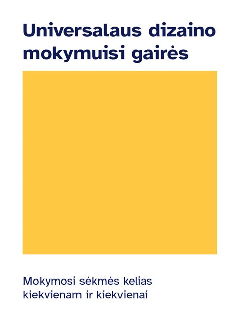 Infografika: Universalaus dizaino mokymuisi principai