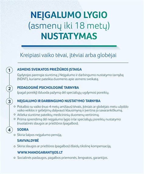 Neįgalumo lygio nustatymo proceso schema