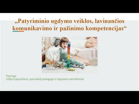 Vaikai, įsitraukę į patyriminį ugdymą