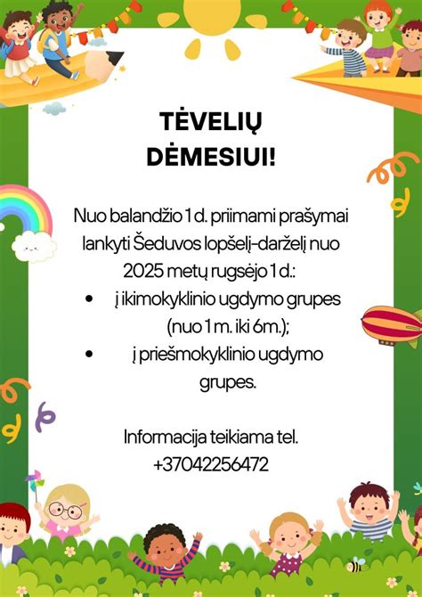 dokumentai registracijai į darželį