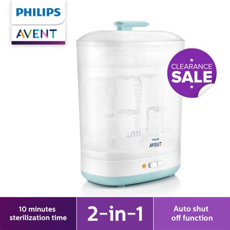 Philips Avent 2-in-1 buteliukų šildytuvo ir sterilizatoriaus pagrindinės funkcijos