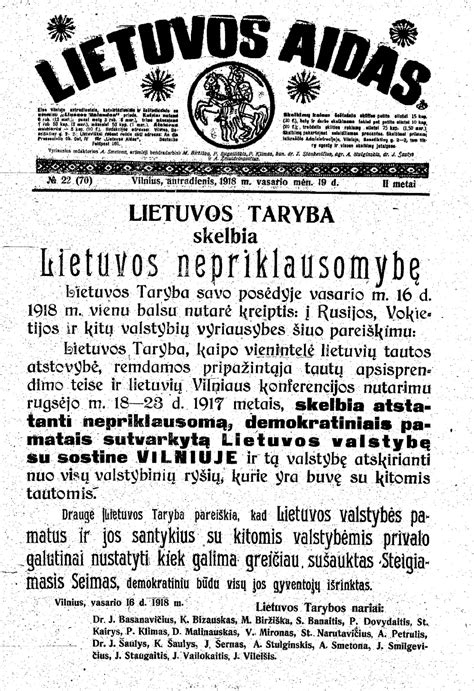 Antanas Smetona ir kiti Lietuvos Tarybos nariai