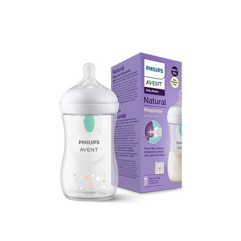 Philips AVENT Natural buteliuko su žiedlapio formos žinduku iliustracija