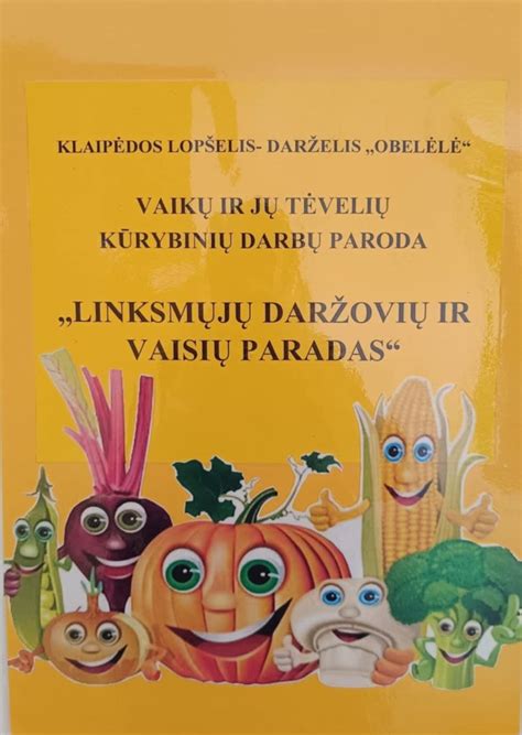 daržovių ir vaisių paroda darželyje
