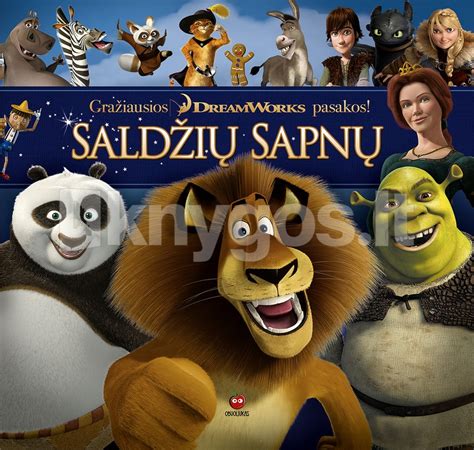 DreamWorks animacinių filmų personažų koliažas