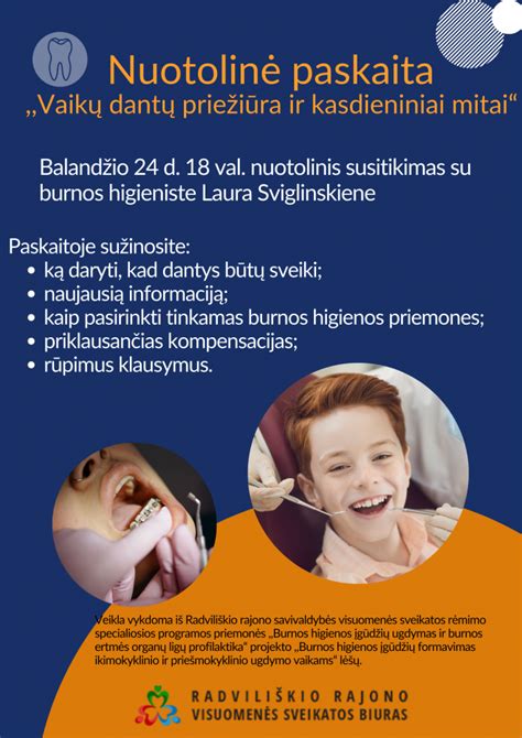 vaikų burnos higienos pamokėlė