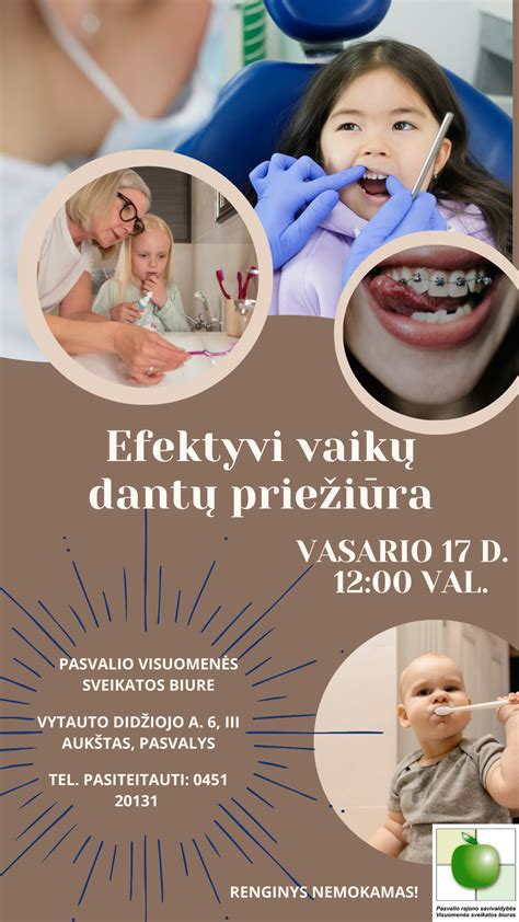 infografika apie dantų priežiūrą
