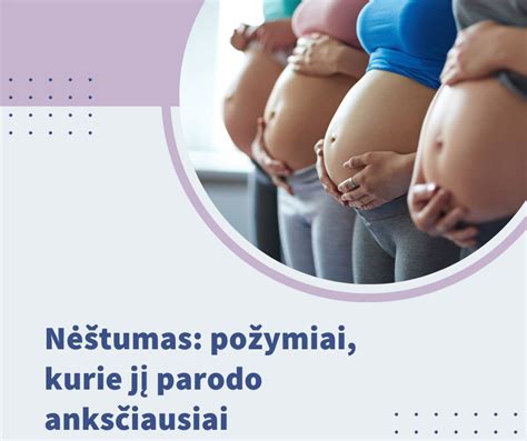 infografika apie pirmuosius nėštumo požymius savaitėmis